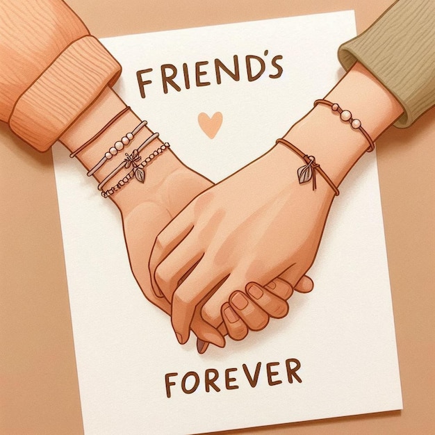 Photo friends forever theme happy friendship day