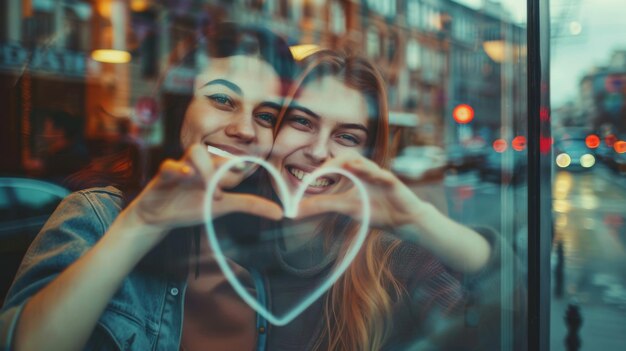 Friends Making Heart Shape Together