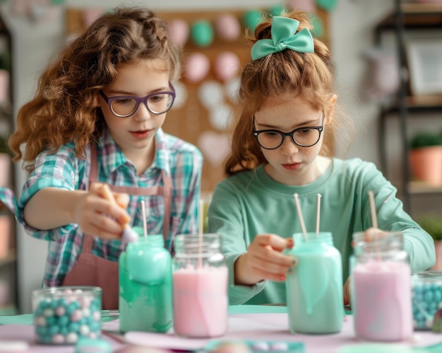 Photo friends making homemade easter candles creative craft ideas for celebrating easter with unique