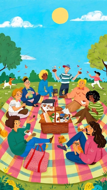 Friends on a picnic