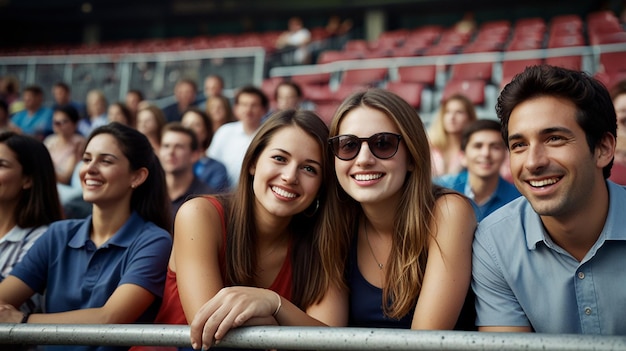 Friends at a Sports Event