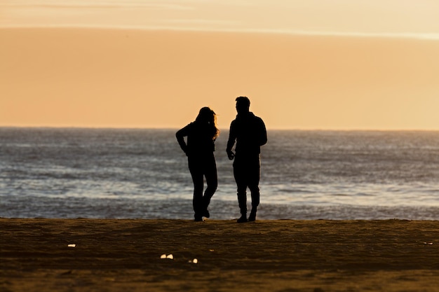 Friends and sunset