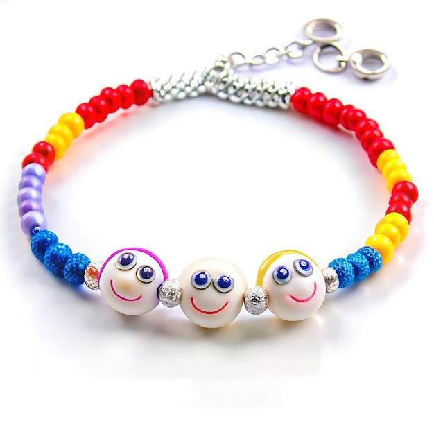 Friendship bracelet Female hand with Concept of Happy friendship day