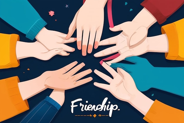 Friendship Day Background with Hands