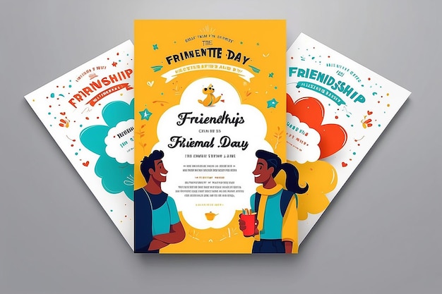 Photo friendship day celebration invitation template