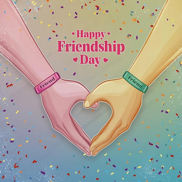 Photo friendship day greeting card celebration of friendship day international friendship day poster