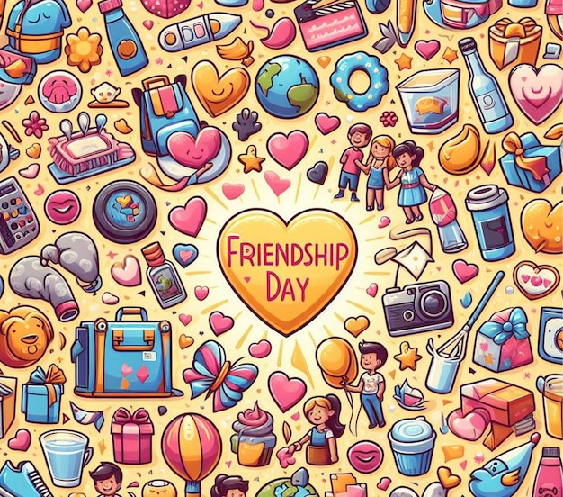 Friendship Day Seamless Pattern Background