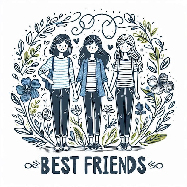 Photo friendship day theme bestie day flyer