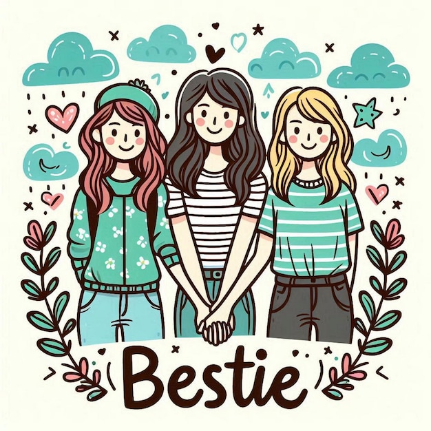 Photo friendship day theme bestie day flyer