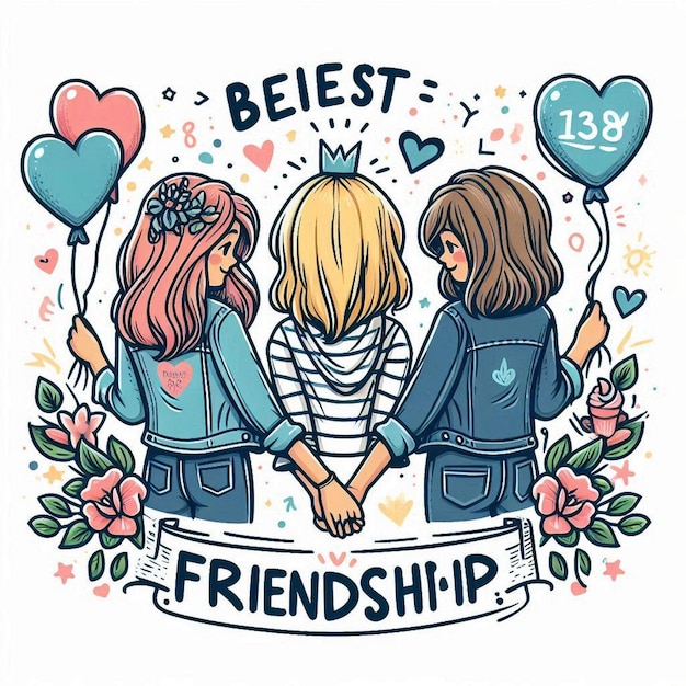 Photo friendship day theme bestie day flyer