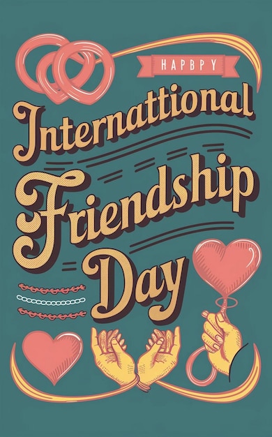 friendship day typography design