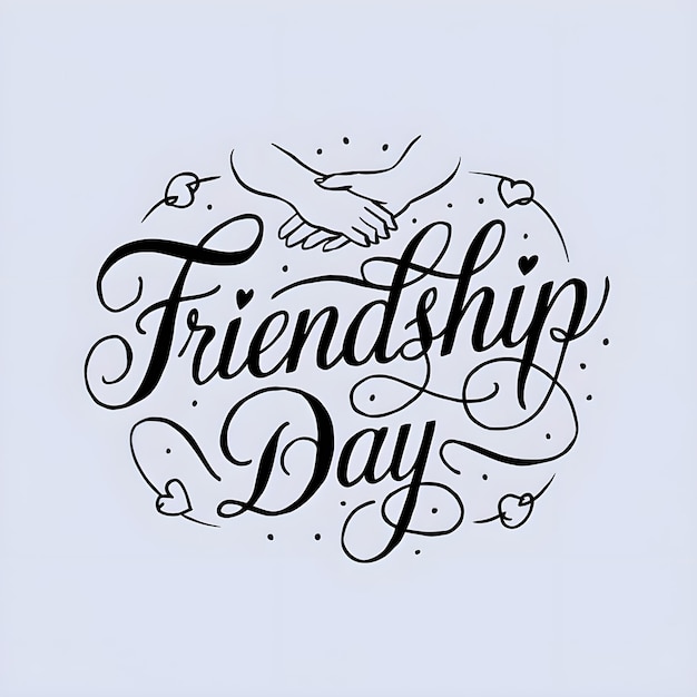 Photo friendship day typography