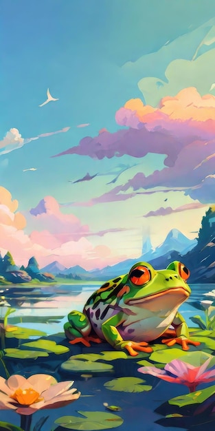 frog background illustration