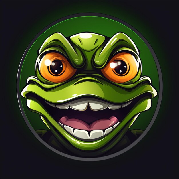 frog cartoon logo