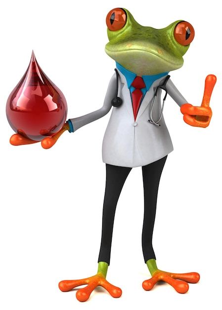 Frog doctor 3D Illustration