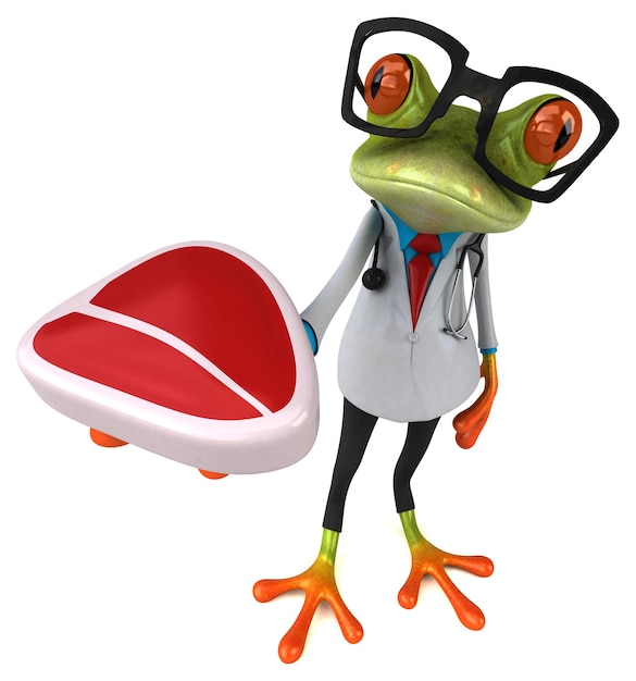 Frog doctor 3D Illustration