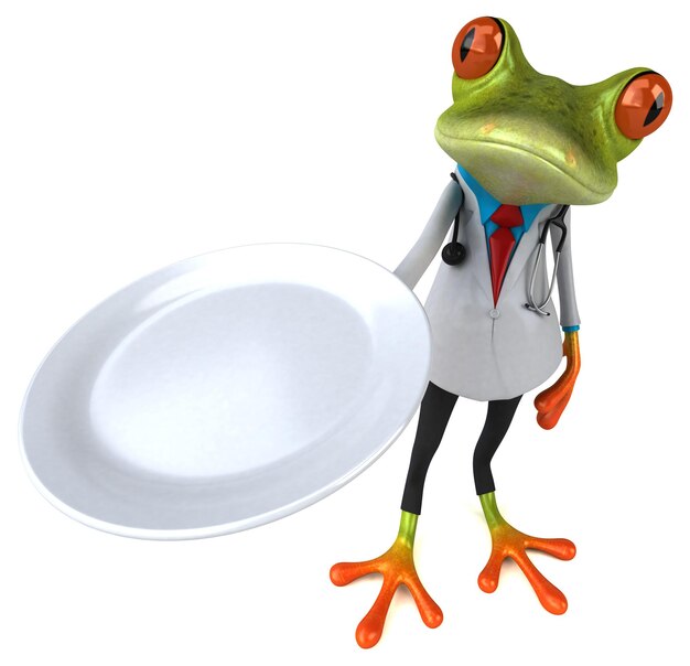 Frog doctor 3D Illustration