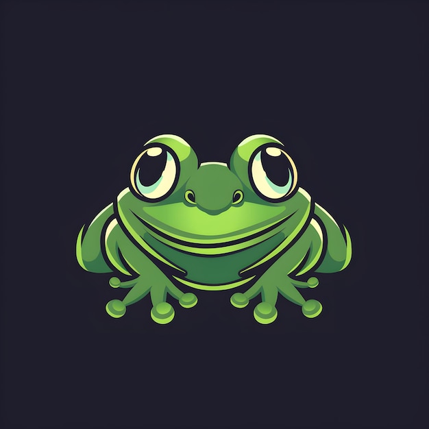 Frog logo design vector illustration Frog mascot logo design template