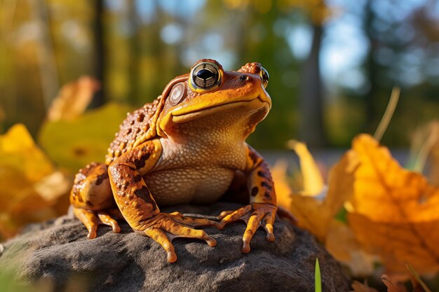 Frog at outdoors in wildlife Animal