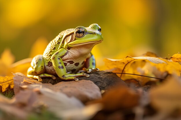 Frog at outdoors in wildlife Animal