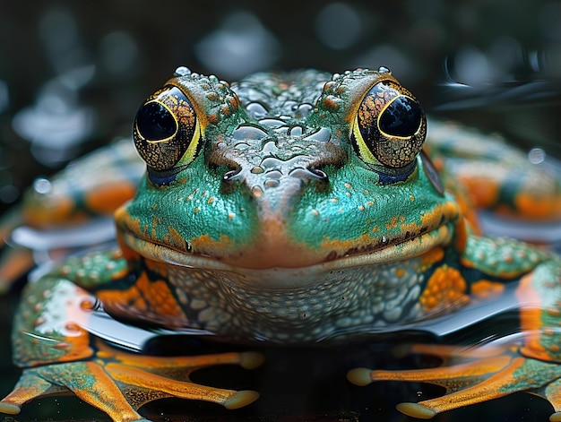 a frog that is sitting on a table