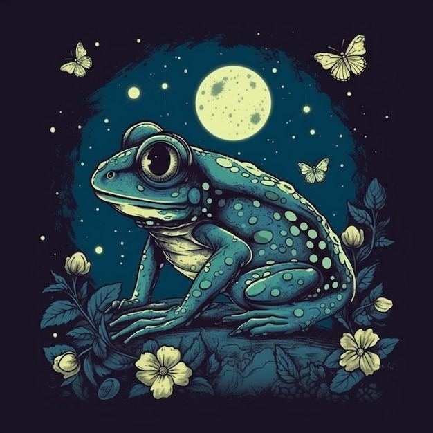 Frog tshirt vector design