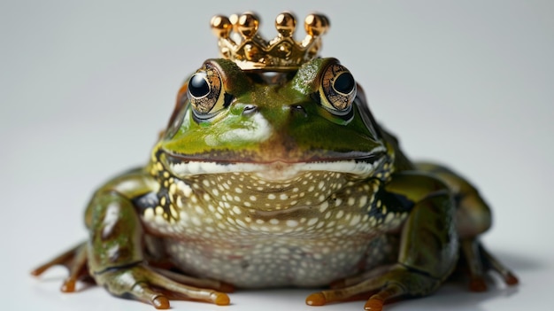 frog with a crown on his head