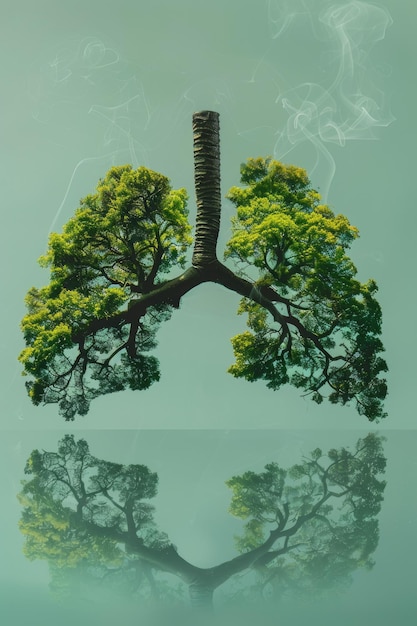 From Smoke to Serenity Lungs Blossoming into Lush Trees for Healthy Living