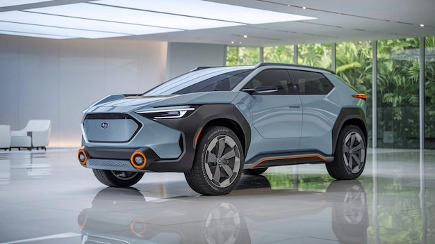 the front of the car is a model of the new suv