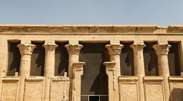 Front of Edfu Temple in Edfu Egypt