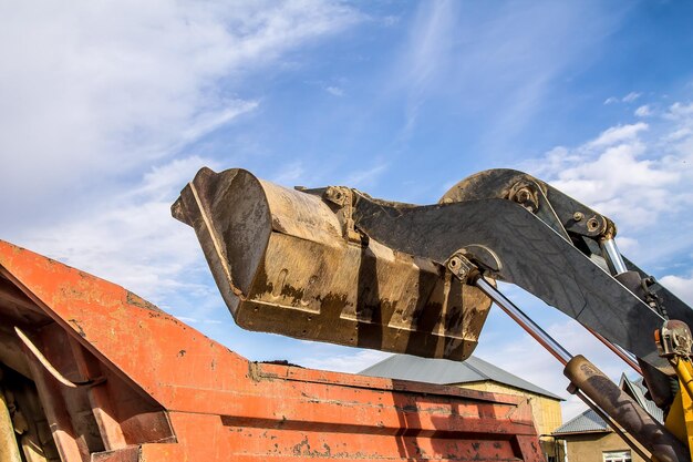 Photo front loader in work