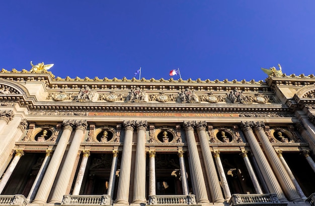 The front of Palais Garnier Opera Paris