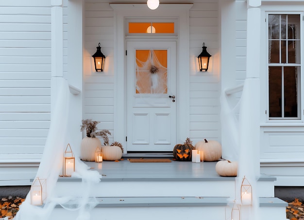 front porch halloween decor