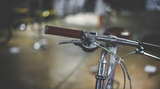 Front View Of Black Bicycle Handlebar