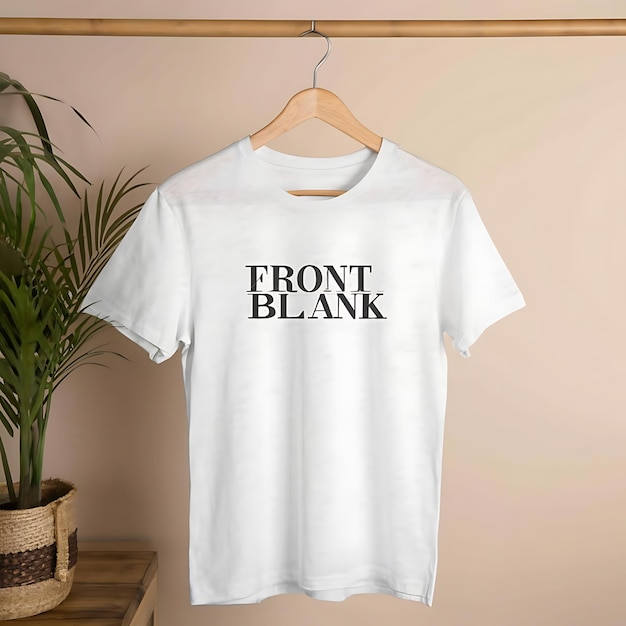 Front View of Blank White TShirt Mockups