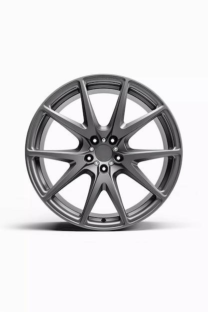 Front view of a car rim on a white background