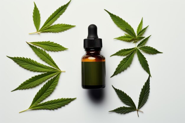 Front View of a care product with cbd Oil Cannabis mockup AI generated