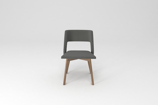 Front view Chair isolated on white background3D Rendering