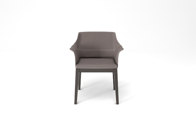 Front view Chair isolated on white background3D Rendering