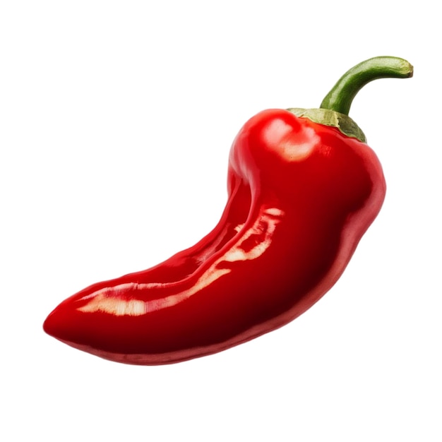 Front view of chili pepper on white background