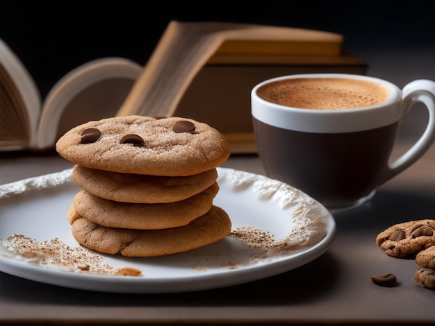 Front view cup of coffee on the table photography 8k hd ultra detailed