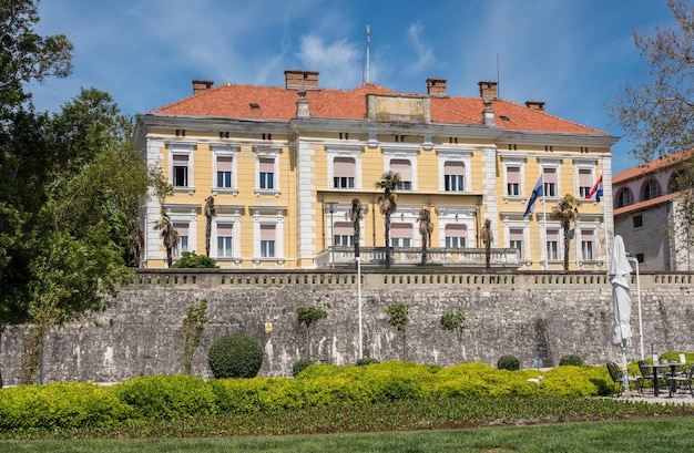 Front view of Custom House in the ancient old town of Zadar in Croatia