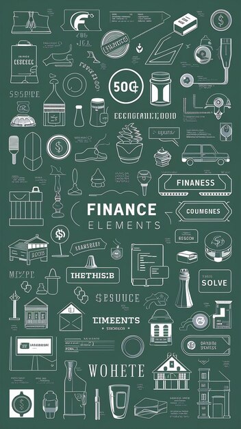 Photo front view finance business elements assortment