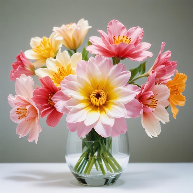 Front view of flower in a vase