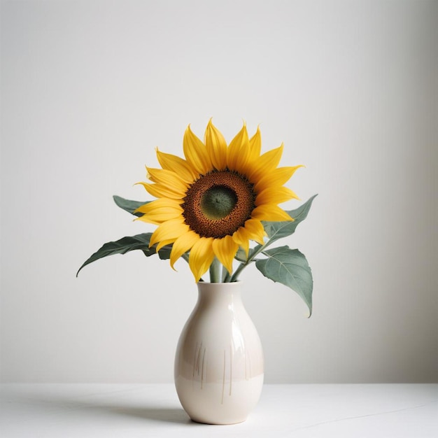 Front view of flower in a vase