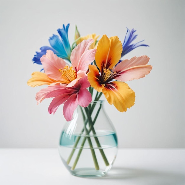 Front view of flower in a vase