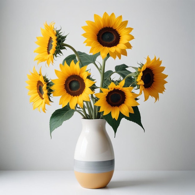 Front view of flower in a vase