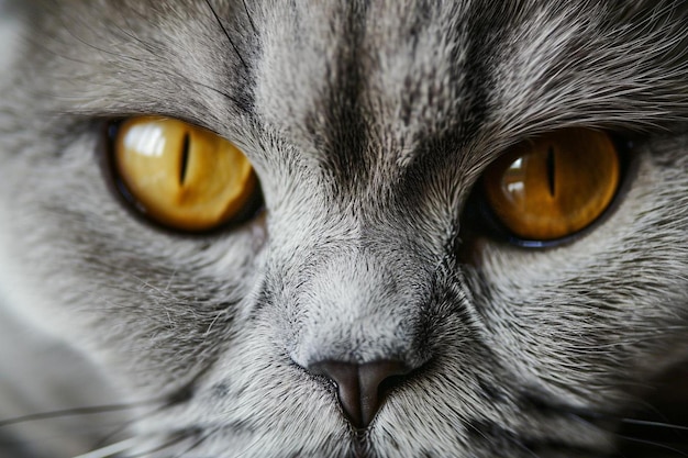 Front view of a grumpy persian cat looking at the camera isolated on white