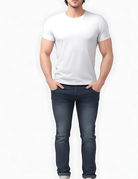 Front View Male Model in Stylish Casual Clothing Mockup