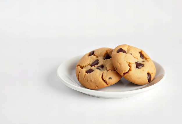 Front view of three Girl Scout cookies on a white plate